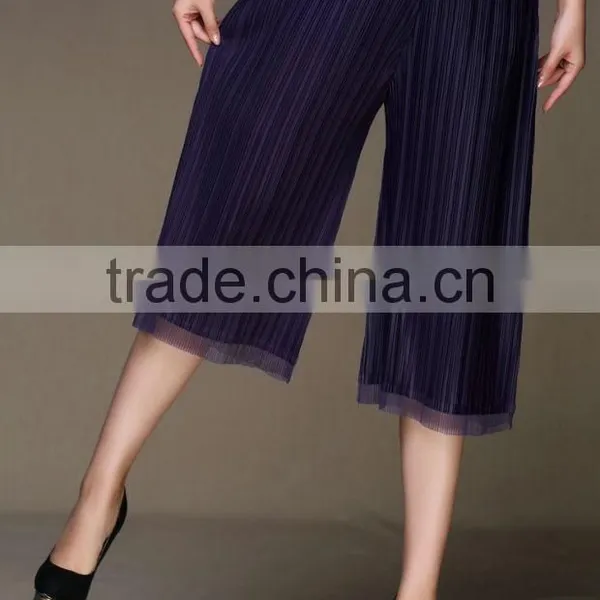 Pleat Sleeveless Solid Women Summer Pant Suits photo-4