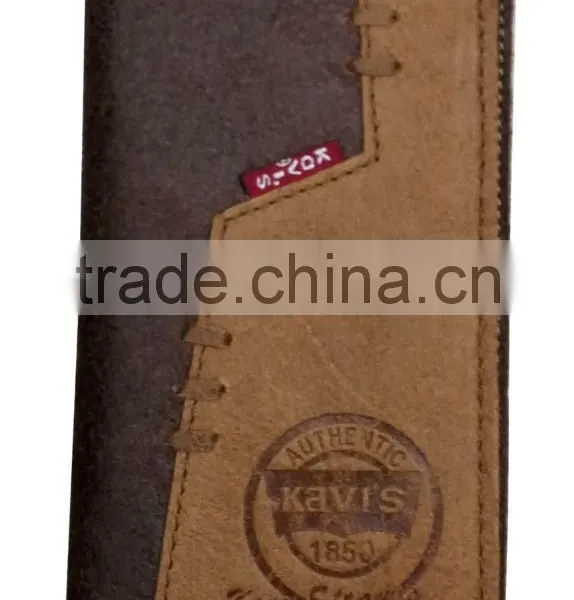Fashion Factory New Stylish Stamp Logo Men Real Leather Hand Wallet photo-3