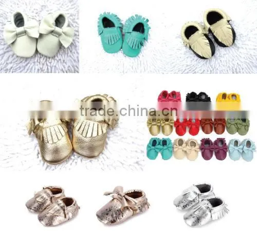 Wholesale Genuine Leather Shoes Baby Moccasins With Tassels photo-4