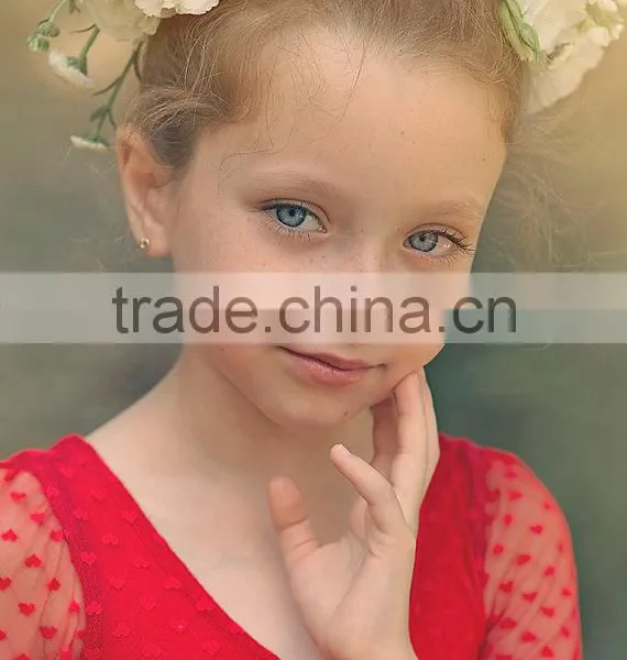 Little Girls Boutique Girls Red Lace Christmas Dress Twirl Spring Holiday Princess Dress Ruffle Sleeve Dresses photo-5