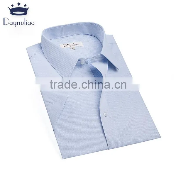 Daynoliao Latest Design Twill Cotton White Short Sleeve Cotton Men Shirt photo-3