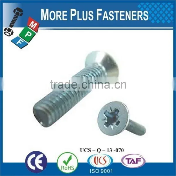 Made in Taiwan Type Z Drive Flat Head Zinc Finish Steel Trilobular Thread Rolling Screw photo-6