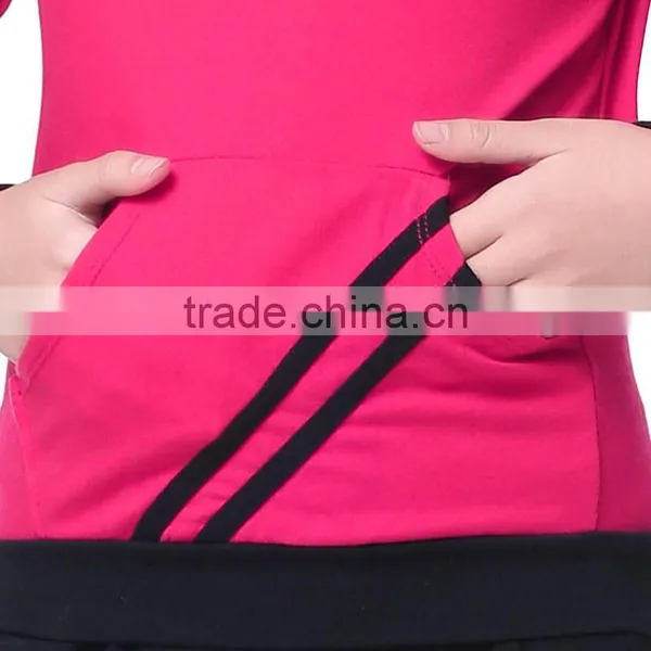 Fashion Girls Jogging Suit Kids Gymnastics/Sport Suits Hoodies And Pants With Pockets photo-5