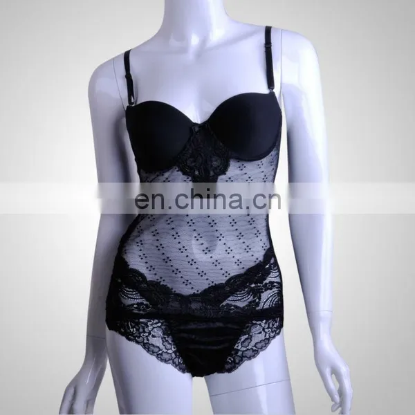 Hot Sale Black Lace Transparent Sexy Camisole photo-6