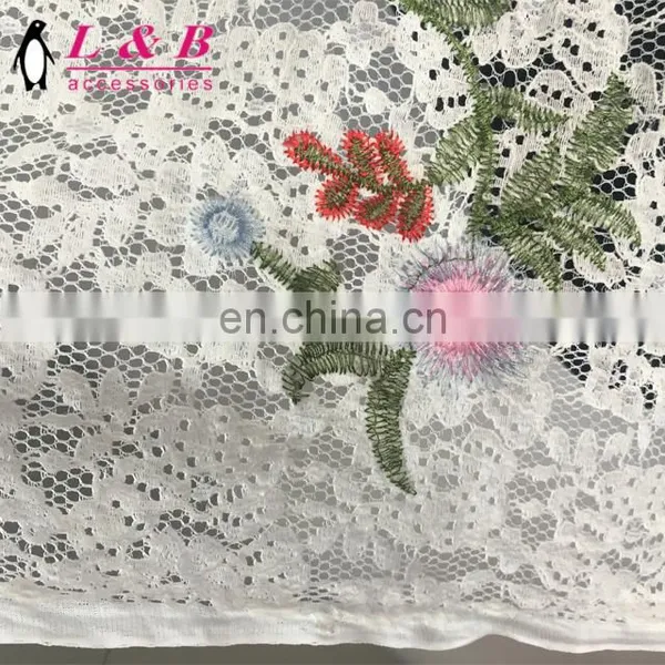 Polyester Embroidery Knit Tull Mesh Fabric photo-2