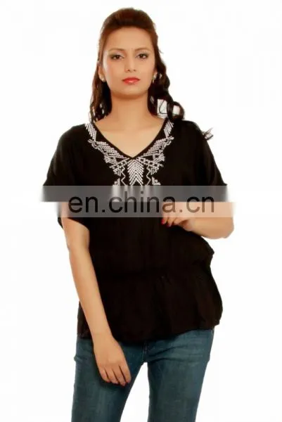 Western and Indian Designer Rayon Comfortable 3/4 Sleeve Top for Women and Girls photo-2