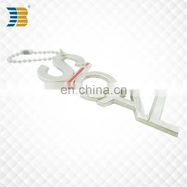 Custom Made Metal Silver Plating Letter Keychain photo-3