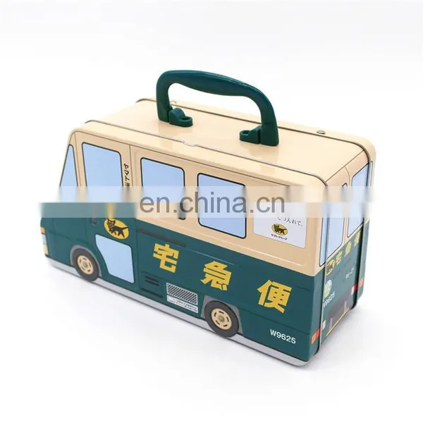 Handle Lunch Tin Box With Hinge Lid Custom Printing photo-6
