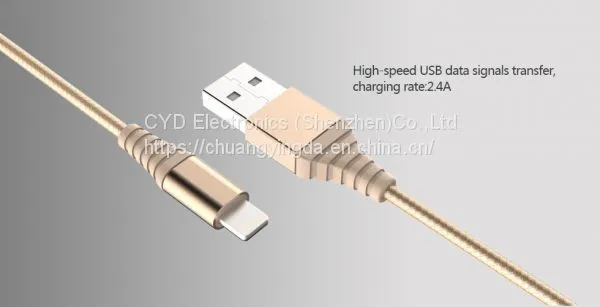 MFi-certified USB to Lightning Cable in Gold, Suitable for IPhone photo-4