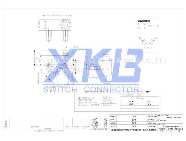 Best Selling XKB Brand Normally Closed Waterproof Micro Switch photo-2
