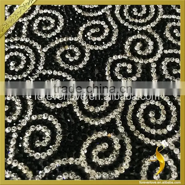 Fashionable Crystal Rhinestone Mesh Trimming Sheet Hotfix for Garment Accessories FRM-192 Supplier's Choice photo-3