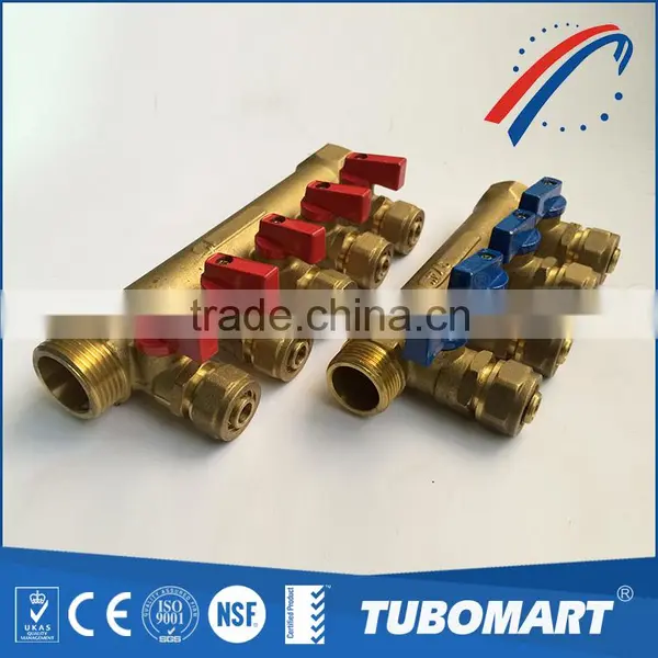 China Supplier CW617N Brass Separator Gas Valve Manifold With Hose Faucet Handle Adjustable photo-3
