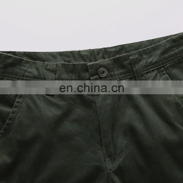 Mens Twill Denim Zip Fly Casual Chino Cargo Shorts Pants With Pocket photo-4