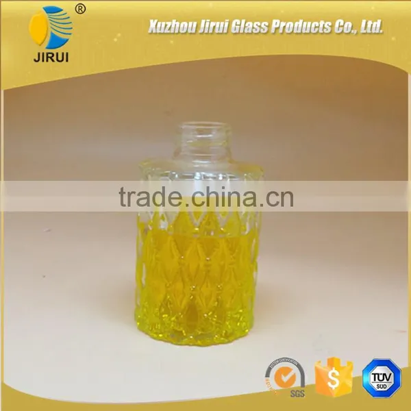 80ml Diamond Embossed Glass Reed Diffuser Bottle With Silver Cap photo-3