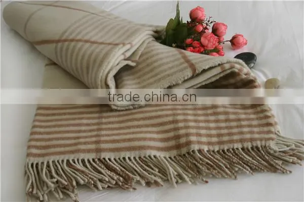100%Australia Wool NO.1 China Blanket Factory Custom Picnic Textile Fabric Luxury Camping Woolmark Throw Blanket