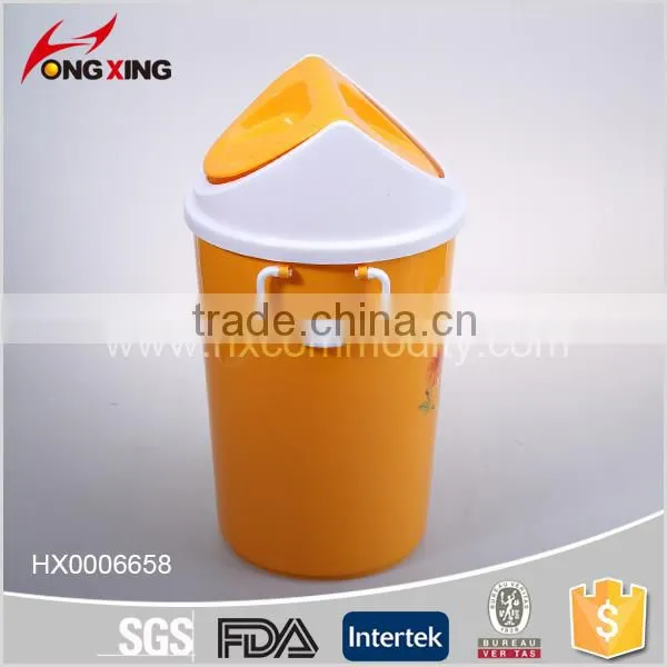Household Simple Design Plastic Trash Bin With Lid photo-2