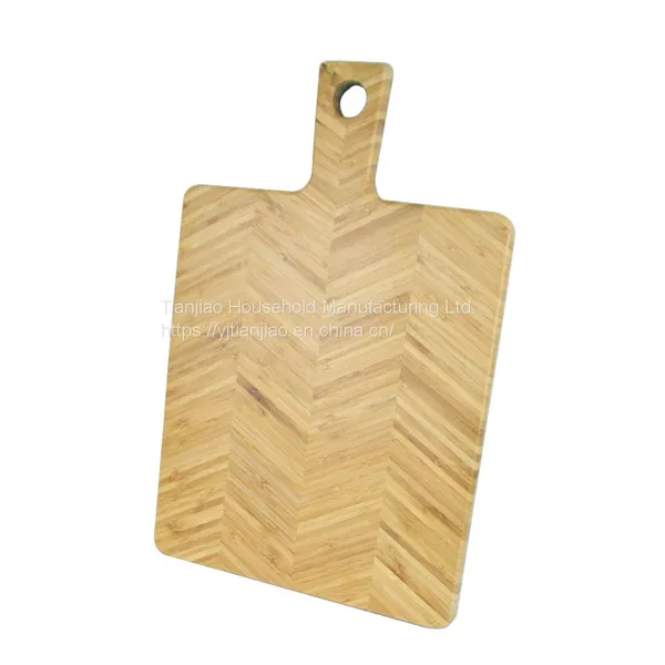 New Design Bamboo End Grain Cutting Board With Handle Chopping Block Kitchen Serving Charcuterie Cheese Board photo-3