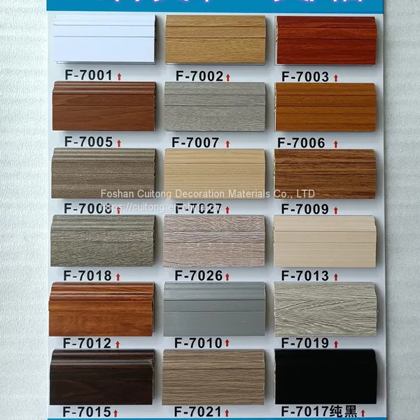 Guangdong Wholesale Engineering 8 Points Hidden Nail Corner Line Waterproof Plastic Baseboard SPC Floor Wood Grain PVC Anchor Line photo-4