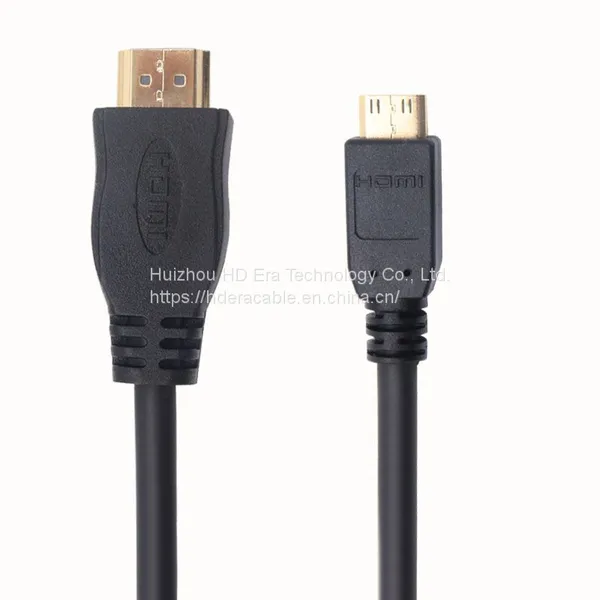 Black Color Mini Display Port to HDMI to HDMI Adapter Cable HD3001 photo-3