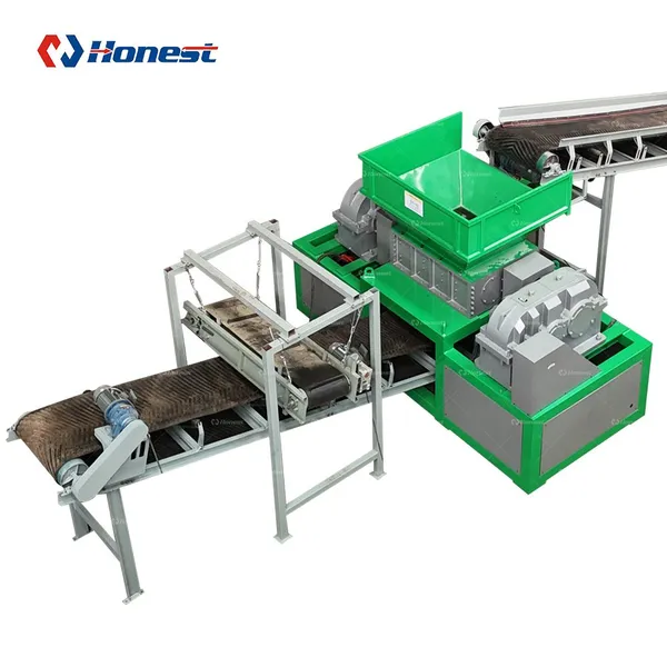 PE PP PVC PET Waste Plastic Shredder Recycling Machines for Bottles CE Standard Low Price Double Shaft Customized photo-2
