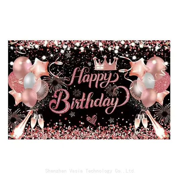 Vinyl Happy New Year Banners - 2025 Celebration Background for Event Decor photo-3
