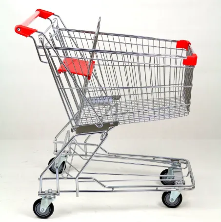 China Shopping Cart Manufacturer Custom Carbon Steel Wire Shopping Trolley photo-3