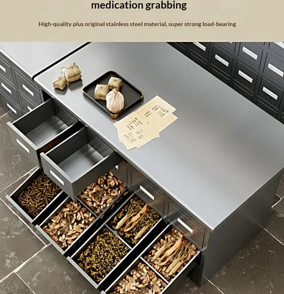 16 Drawer 48 Herb TCM Cabinet | Customizable With Casters, Locks & Drawer Labels for Pharmacy Use photo-2