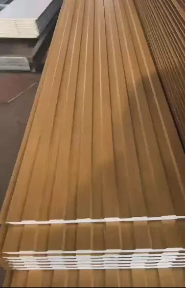PU Foam Decorative Exterior Wall Sandwich Panel Waterproof and Insulated Metal Carved Board Construction Board photo-2