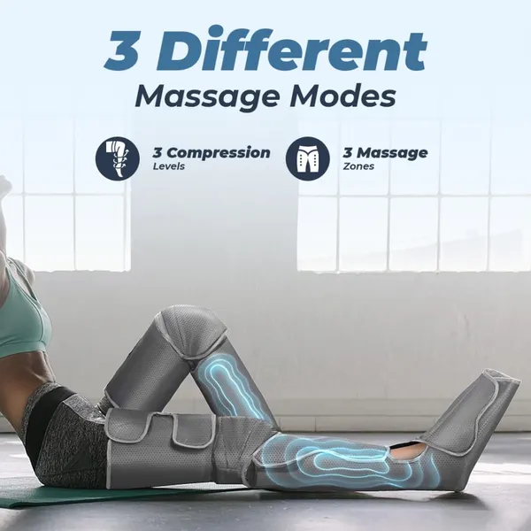 Electric Leg Massager With 6 Airbags & Heat Therapy for Calf Thigh Foot MH-P079 photo-3