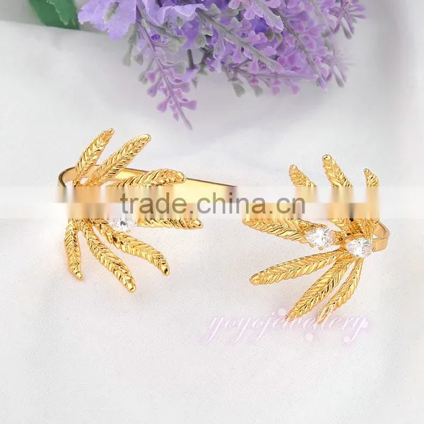 Fashion Jewelry Gold Chain Ladies Design Hand Palm Bracelet With Diamond photo-4