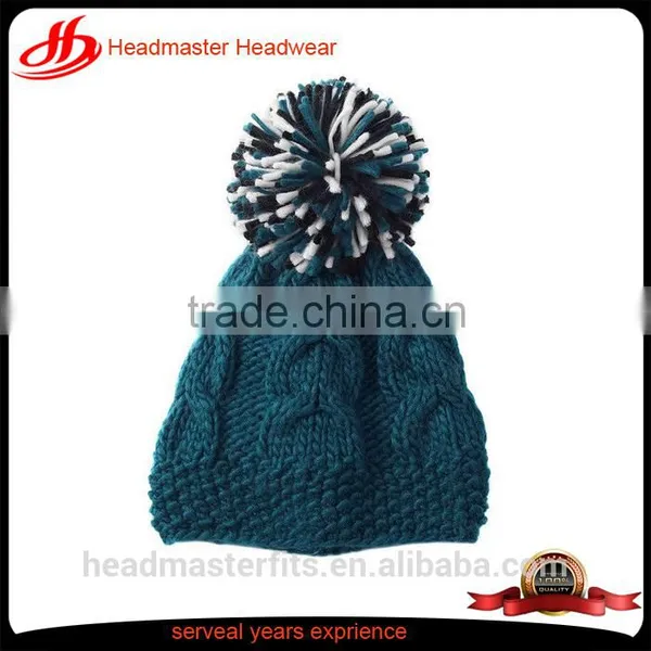 Wholesale Blank Winter Knitted Crochet Free Pom Kids Baby Beanies Hats photo-3