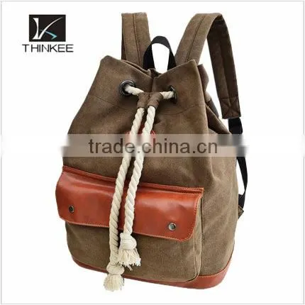 Girls Canvas Drawstring Backpack China Factory Drawstring Backpack Bags photo-2