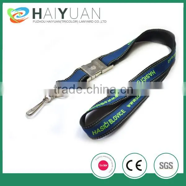 Double Layer Woven Lanyard With Customized Designs