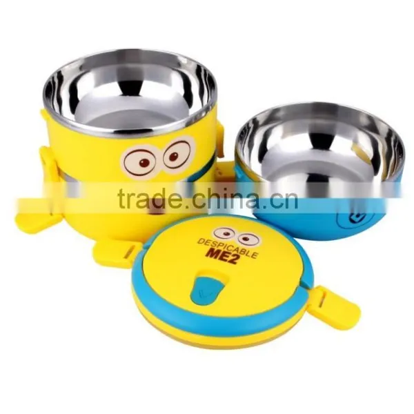 Hot China Products Wholesale Stainless Steel Color Baby Food Container Rice Lunch Box Set