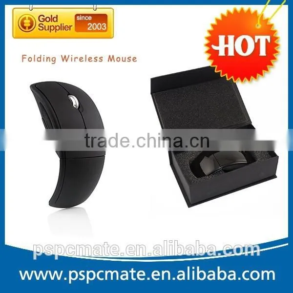 Optical Coreless Foldable Folding Arc Wireless Mouse Mice+USB 2.4G Snap-in Receiver OEM photo-4