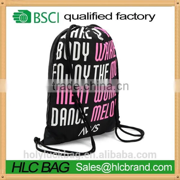 Calico Polyester Customiezed Sport/GYM/daily Drawstring Backpack Bag photo-4