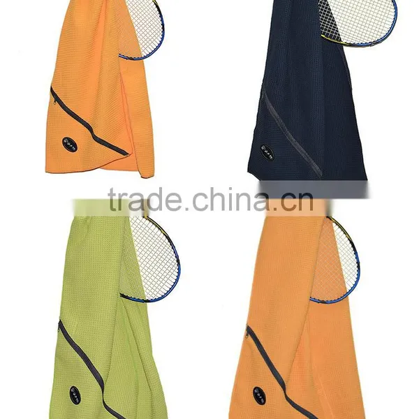 Hot Style Manufacturers Outdoor Sports Waffle Microfiber Hand Towel With Zipper Supplier's Choice photo-4