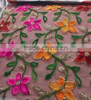 2016 Net Lace Embroidery Blouse Fabrics