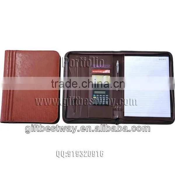 New Style Leather Portfolio &Brief Case ,a4 Leather Portfolio Folders