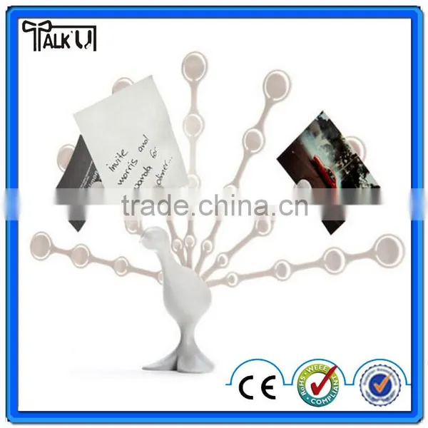 Interesting Peacock Name Card and Memo Card Holder, Office Desk Peacock Note Card Holder ID Card Holder photo-4