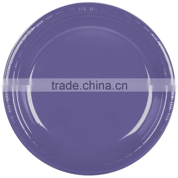 2016 Dispoable Solid Round Plastic Plate/christmas Plastic Plates