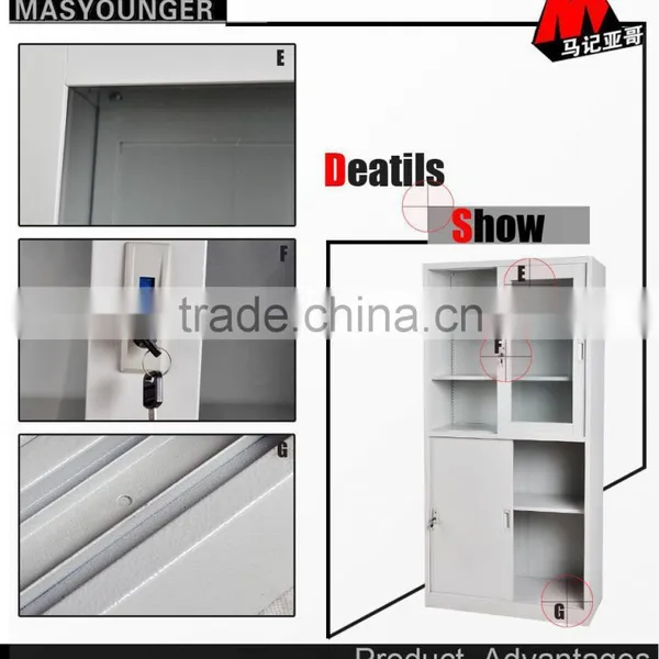 Silding Door Cold Rolled Steel Art Office Library Cupboard Furniture photo-3
