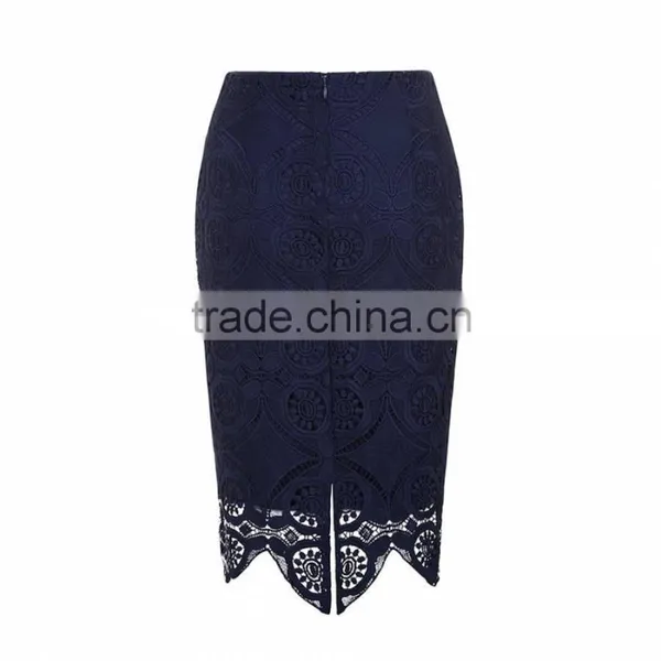 China Wholesale Fashion Style Crotchet Lace Midi Women Skirt photo-2