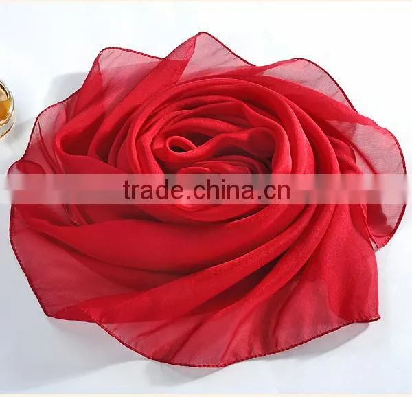 Pure Color Silk Scarf/hijab/tudung/plain Pure Silk Scarves Quality Choice photo-4