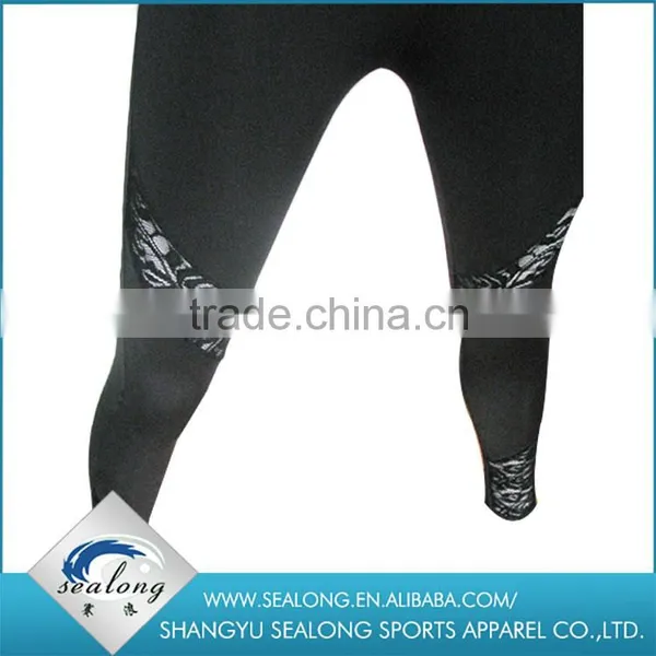 Popular Women Leggings Hot Sale Black Lace Stitching Girls Leggings photo-4