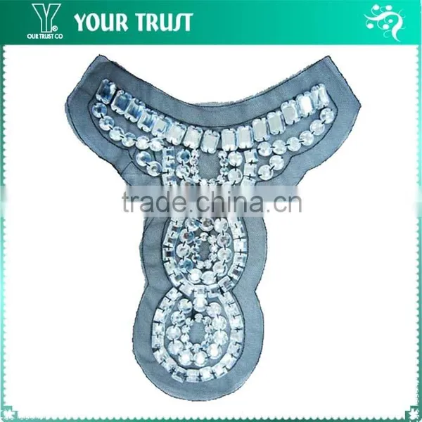 5MM Crystal Rhinestone Octangle Collar Beaded Neckline Garment Accessories photo-2