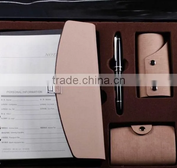 Office Suppliers Leather Notebooks and Pen Set photo-2
