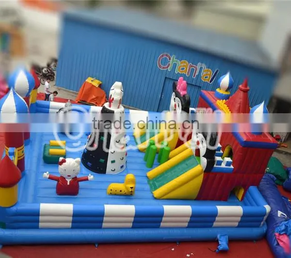 Hot Selling Inflatable Fun City for Children, Cheap Inflatable Obstacle Course Playground Retals photo-2