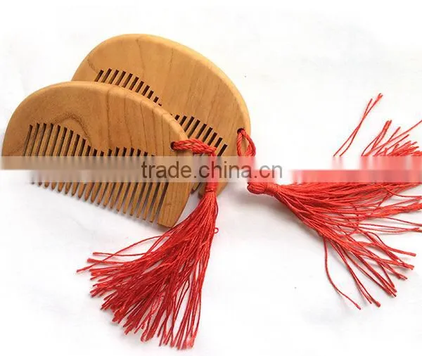 Natural Wide Tooth Wood No-static Massage Hair Comb Free Shipping Wholesale photo-2