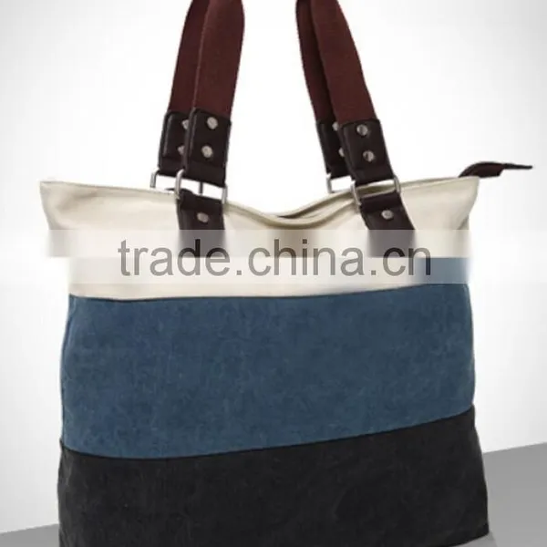 Custom Canvas Tote and Shoulder Portable Large Leisure Travel and Fashion Unsex Shopping Bag photo-3